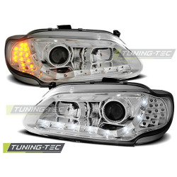 TUNING-TEC predné svetlá (DRL) pre RENAULT MEGANE/SCENIC 96-02.99 (H1), chróm, V2