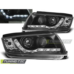 TUNING-TEC predné svetlá (DRL) pre SKODA FABIA 12.99-08 (H1), čierna