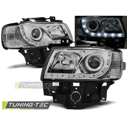 TUNING-TEC predné svetlá (DRL) pre VW T4 08.96-03.03 BUS (H1), chróm