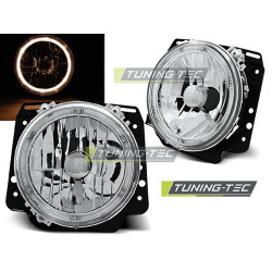 TUNING-TEC predné svetlá (Angel Eyes) pre VW GOLF II 2 08.83-08.91 (H4), chróm, V2