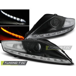 TUNING-TEC predné svetlá (DRL, LED smerovka) pre FORD MONDEO 07.07-11.10 (H9), čierna