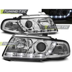 TUNING-TEC predné svetlá (DRL) pre AUDI A4 11.94-12.98 (H1), chróm