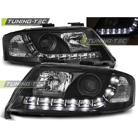 Osvetlenie TUNING-TEC predné svetlá (DRL) pre AUDI A6 06.01-05.04 (H1), čierna | race-shop.sk