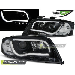 TUNING-TEC predné svetlá (Tube Light) pre AUDI A6 06.01-05.04 (H1), čierna