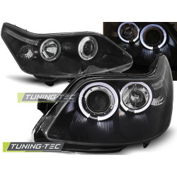 TUNING-TEC predné svetlá (Angel Eyes) pre CITROEN C4 04-10 (H1), čierna