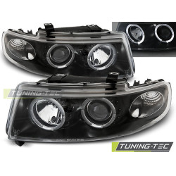 TUNING-TEC predné svetlá (Angel Eyes) pre SEAT LEON / TOLEDO 04.99-08.04 (H1), čierna