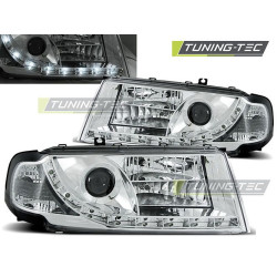 TUNING-TEC predné svetlá (DRL) pre SKODA OCTAVIA I 08.00-10 (H1), chróm