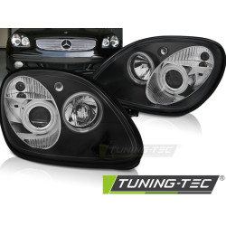 SVETLOMETY ANGEL EYES ČIERNE pre MERCEDES R170 SLK 04.96-04