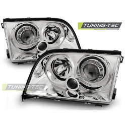 TUNING-TEC predné svetlá pre MERCEDES W140 S-KLASA 03.91-10.98 (H7/H1), chróm, V2