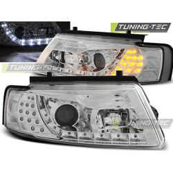 TUNING-TEC predné svetlá (DRL) pre VW PASSAT B5 11.96-08.00 (H1), chróm, V1