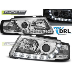 TUNING-TEC predné svetlá (True DRL) pre VW PASSAT B5 3B 11.96-08.00 (H1), chróm