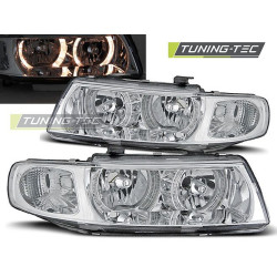 TUNING-TEC predné svetlá (Angel Eyes) pre SEAT LEON / TOLEDO 04.99-08.04 (H7), chróm