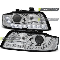 TUNING-TEC predné svetlá (DRL) pre AUDI A4 10.00-10.04 (H7), chróm