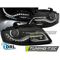 TUNING-TEC predné svetlá (True DRL) pre AUDI A4 B8 04.08- 11 (H7), čierna