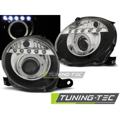 TUNING-TEC predné svetlá (Projector) pre FIAT 500 07-15 (H1), čierna