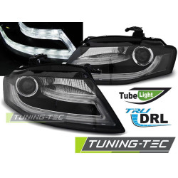 TUNING-TEC predné svetlá (True DRL) pre AUDI A4 B8 04.08-11 (H7), čierna