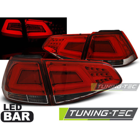 Osvetlenie TUNING-TEC LED zadné svetlá (LED Bar) pre WHIE VW GOLF 7 13-17, červená | race-shop.sk