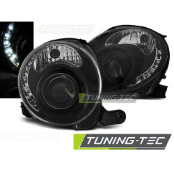 PREDNÉ SVETLÁ FIAT 500 07-15 ČIERNA LED