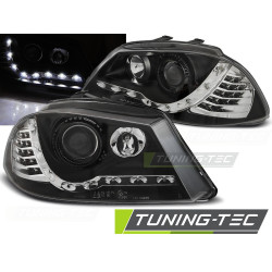 SVETLOMETY DAYLIGHT ČIERNE pre SEAT IBIZA 6L 04.02-08