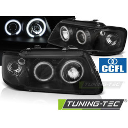 PREDNÉ SVETLÁ ANGEL EYES CCFL ČIERNA pre AUDI A3 8L 08.96-08.00