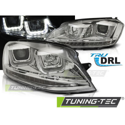 SVETLOMETY U-LED LIGHT DRL CHRÓMOVÉ pre VW GOLF 7 11.12-17