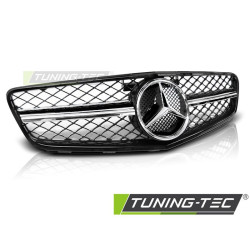 TUNING-TEC maska chladiča (Sport) pre MERCEDES W204 07-14 NO LOGO, lesklý čierny chróm