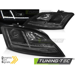 SVETLOMETY LED ČIERNE SEQ pre AUDI TT 06-10 8J