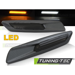 TUNING-TEC bočné smerovky (F10 Style) pre BMW E60/ E90/ E92/ E82, dymová, karbón