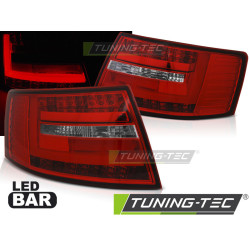TUNING-TEC LED zadné svetlá (LED Bar) pre WHIE AUDI A6 C6 SEDAN 04.04-08 6- PIN (LIMOUSINE), červená