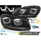 Osvetlenie TUNING-TEC LED predné svetlá (U-LED, DRL, SEQ) pre VW GOLF 6 08-12 (HB3), čierna | race-shop.sk