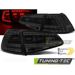 LED ZADNÉ SVETLÁ SPORT ČIERNA DYMOVÉ SEQ pre VW GOLF 7 13-17