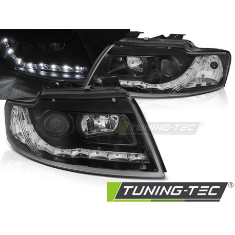 Osvetlenie TUNING-TEC predné svetlá (DRL) pre AUDI A4 B6 CABRIO 02-06 (H1), čierna | race-shop.sk
