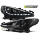 Osvetlenie TUNING-TEC predné svetlá (DRL) pre PEUGEOT 207 05.06-06.12 W/MOTOR (H7/H1), čierna | race-shop.sk