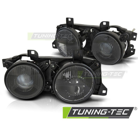 Osvetlenie TUNING-TEC predné svetlá pre BMW E32/E34 (H1), čierna | race-shop.sk
