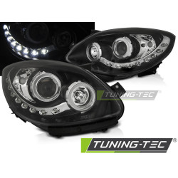 TUNING-TEC predné svetlá (DRL) pre RENAULT TWINGO 07-11 (H1), čierna