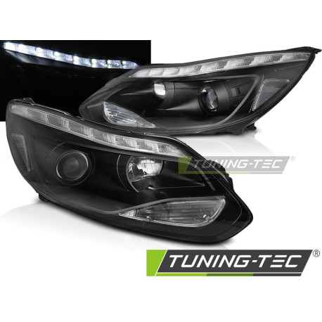 Osvetlenie TUNING-TEC predné svetlá pre FORD FOCUS MK3 11- 10.14 (H1), čierna | race-shop.sk