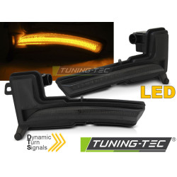 BOČNÉ SMEROVKY V ZRKADLE TMAVÉ LED SEQ pre RENAULT CLIO IV 16-19
