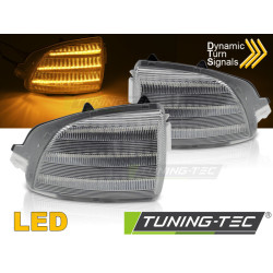 TUNING-TEC smerovky do zrkadiel pre VOLVO XC70 XC90 06-14, biela