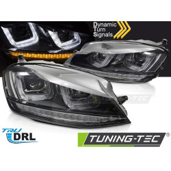 TUNING-TEC predné svetlá (SEQ) pre LINE VW GOLF 7 13-17 (H7), čierna