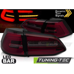 TUNING-TEC LED zadné svetlá (SEQ) pre VW GOLF 7 13-17 SW (VARIANT), červeno-dymová
