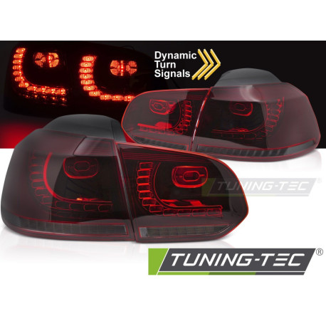 Osvetlenie TUNING-TEC LED zadné svetlá (SEQ) pre VW GOLF 6 08-13 (HATCHBACK), červeno-dymová | race-shop.sk
