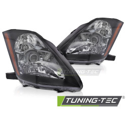TUNING-TEC predné svetlá pre NISSAN 350Z 03-05 (H7/H1, bez homologizácie), čierna