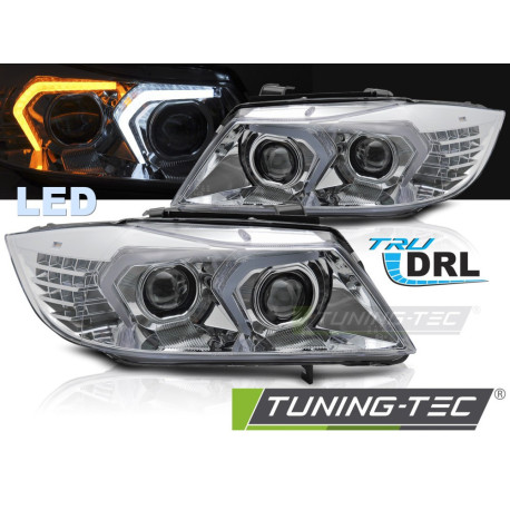 Osvetlenie TUNING-TEC LED predné svetlá (Full LED) pre BMW E90/E91 05-08, chróm | race-shop.sk
