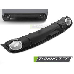 TUNING-TEC zadný difúzor (Sport Style) pre AUDI A4 B8 08-11 (výfuk 1+1), lesklá čierna