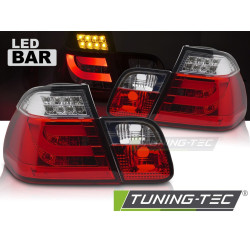 TUNING-TEC LED zadné svetlá pre BMW E46 98-01 Sedan, červeno-biela
