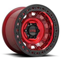 KMC KM236 TANK BEADLOCK disk 17x9 8x170 125.1 ET-38, Candy red