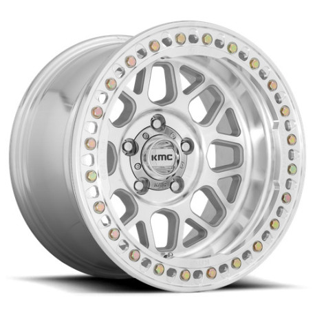 ALU disky KMC KMC KM235 GRENADE CRAWL BEADLOCK disk 17x9 6x139.7 108 ET-38, Silver | race-shop.sk