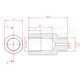 New Lambda (o2) Probe spacer adapter (emulator) straight, galvanised steel, 2 mm bore | race-shop.sk