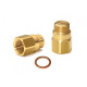 Adaptéry a Lambda sondy Lambda (o2) Dištančný adaptér sondy (emulátor) rovný, mosadz, 3 mm vývrt | race-shop.sk