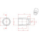 Adaptéry a Lambda sondy Lambda (o2) Dištančný adaptér sondy (emulátor) rovný, mosadz, 2 mm vývrt | race-shop.sk